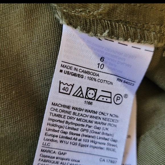 NWT GAP  womens SZ 6 A Line at the knee skirt with front pockets, tie belt, zip - Picture 5 of 10